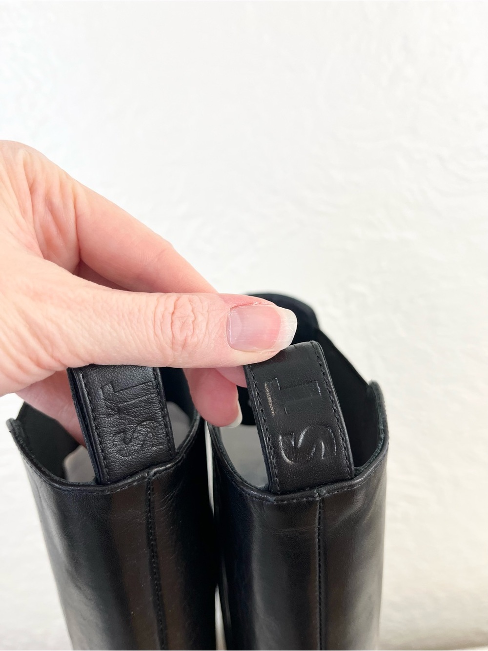 STAUD Tall Boots Black Leather Chelsea Palamino Riding 38 8 Moto - Picture 10 of 13